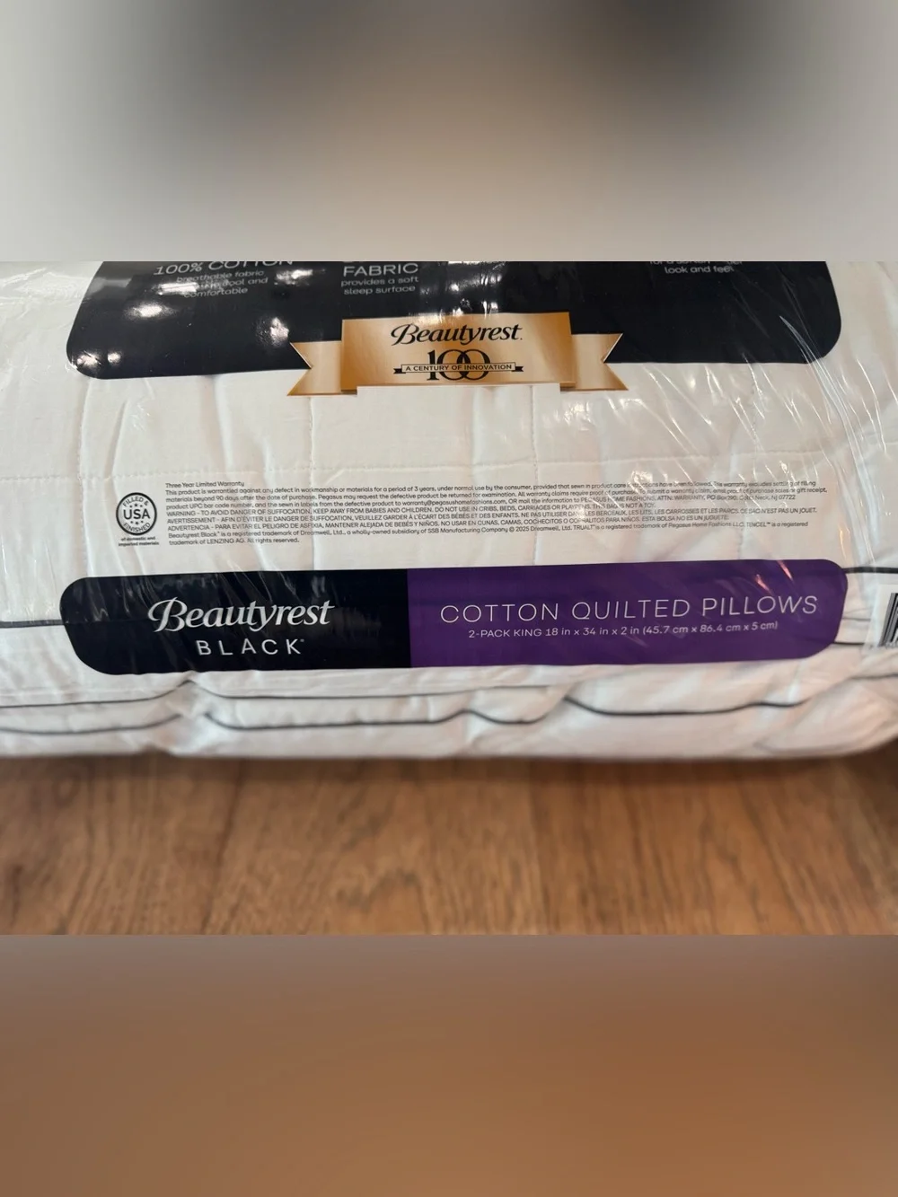 🎉LAST CHANCE🎉BEAUTYREST BLACK 2pk‎ Luxurious Down Alternative Pillows